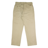 DICKIES Workwear Mens Twill Trousers Beige Regular Straight W36 L32