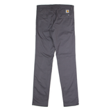 CARHARTT WIP Sid Mens Twill Trousers Grey Regular Straight W28 L32