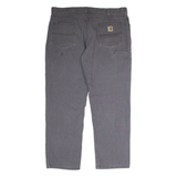 CARHARTT Workwear Mens Canvas Trousers Grey Relaxed Straight W40 L30