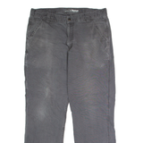 CARHARTT Workwear Carpenter Mens Canvas Trousers Grey Relaxed Straight W35 L30