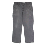 CARHARTT Workwear Carpenter Mens Canvas Trousers Grey Relaxed Straight W35 L30