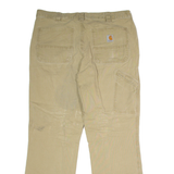 CARHARTT Workwear Mens Canvas Trousers Beige Relaxed Straight W36 L29