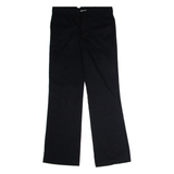 DICKIES Workwear Womens Trousers Black Relaxed Wide-Leg W32 L31