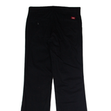 DICKIES Workwear Womens Trousers Black Relaxed Wide-Leg W32 L31