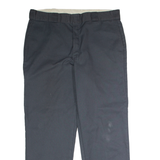 DICKIES Workwear Mens Trousers Grey Regular Straight W38 L30