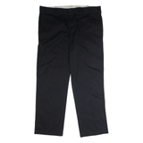 DICKIES Workwear Mens Twill Trousers Black Slim Straight W36 L30