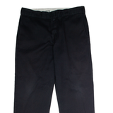 DICKIES 874 Workwear Mens Twill Trousers Black Classic Straight W38 L28