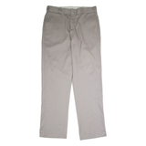 DICKIES Workwear Mens Twill Trousers Grey Regular Straight W36 L34