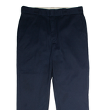 DICKIES Workwear Mens Twill Trousers Blue Regular Straight W38 L30