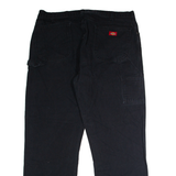DICKIES Workwear Carpenter Mens Canvas Trousers Black Regular Straight W40 L32