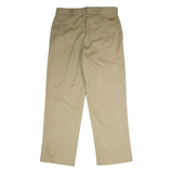 DICKIES Workwear Mens Twill Trousers Beige Regular Straight W36 L30