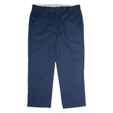 DICKIES Workwear Mens Twill Trousers Blue Regular Straight W40 L30