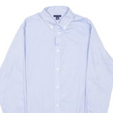 TOMMY HILFIGER Mens Plain Shirt Blue Long Sleeve S