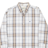 TIMBERLAND Mens Shirt Brown Check Long Sleeve L