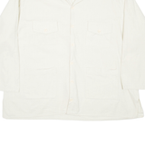 Mens Plain Shirt Beige 3/4 Sleeve 2XL