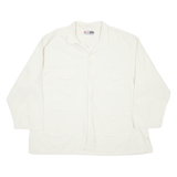 Mens Plain Shirt Beige 3/4 Sleeve 2XL