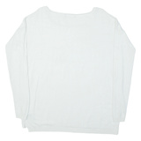 GUESS Womens Jumper White Tight Knit S