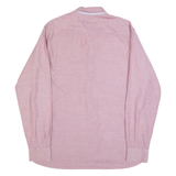 TOMMY HILFIGER Mens Plain Shirt Maroon Long Sleeve L