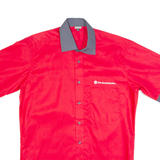 ALBIRO Mens Plain Shirt Red M