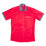ALBIRO Mens Plain Shirt Red M
