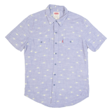 LEVI'S Sunshine Mens Shirt Blue Crazy Pattern S