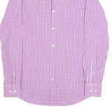HUGO BOSS Slim Fit Mens Shirt Purple Gingham Long Sleeve S