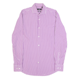 HUGO BOSS Slim Fit Mens Shirt Purple Gingham Long Sleeve S
