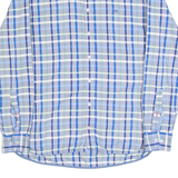 TOMMY HILFIGER Mens Shirt Blue Check Long Sleeve L