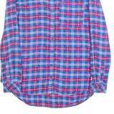 TOMMY HILFIGER JEANS Womens Shirt Blue Plaid Long Sleeve M