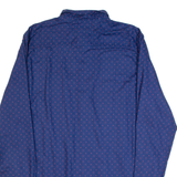 TOMMY HILFIGER Mens Shirt Blue Crazy Pattern Long Sleeve L