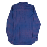 TOMMY HILFIGER Mens Shirt Blue Crazy Pattern Long Sleeve L