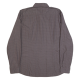 PIERRE CARDIN Mens Shirt Brown Crazy Pattern Long Sleeve XL