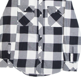 CALVIN KLEIN JEANS Womens Shirt Black Check Long Sleeve S