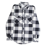 CALVIN KLEIN JEANS Womens Shirt Black Check Long Sleeve S