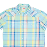 LEVI'S Mens Shirt Blue Plaid 2XL