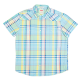 LEVI'S Mens Shirt Blue Plaid 2XL