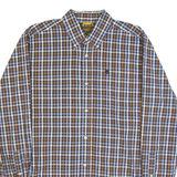 TIMBERLAND Mens Shirt Blue 90s Check Long Sleeve M