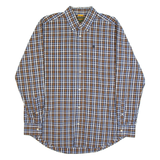 TIMBERLAND Mens Shirt Blue 90s Check Long Sleeve M