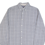 TOMMY HILFIGER Mens Shirt Grey Check Long Sleeve S