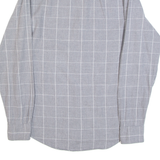 TOMMY HILFIGER Mens Shirt Grey Check Long Sleeve S