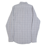 TOMMY HILFIGER Mens Shirt Grey Check Long Sleeve S