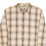 LEVI'S Mens Shirt Brown Plaid Long Sleeve L