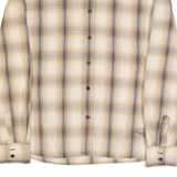 LEVI'S Mens Shirt Brown Plaid Long Sleeve L