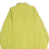 HIM Mens Plain Shirt Green Long Sleeve M