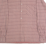 VILLE & VALLEE Pullover Mens Shirt Pink Check Long Sleeve L