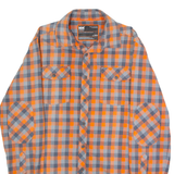 HELLY HANSEN Mens Shirt Orange Check Long Sleeve M