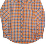 HELLY HANSEN Mens Shirt Orange Check Long Sleeve M