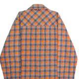 HELLY HANSEN Mens Shirt Orange Check Long Sleeve M