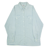 JACK MORGAN Womens Flannel Shirt Green 90s Check Long Sleeve XL