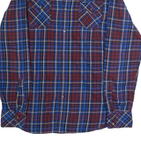DIESEL Western Mens Shirt Blue Check Long Sleeve L